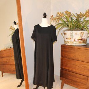 Oversized fit Black Long Dress
